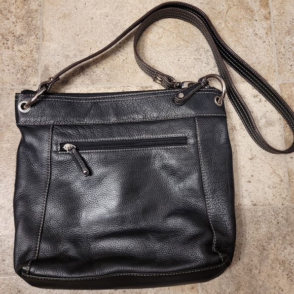 Tignanello Black Leather Crossbody Bag - Picture 2 of 13